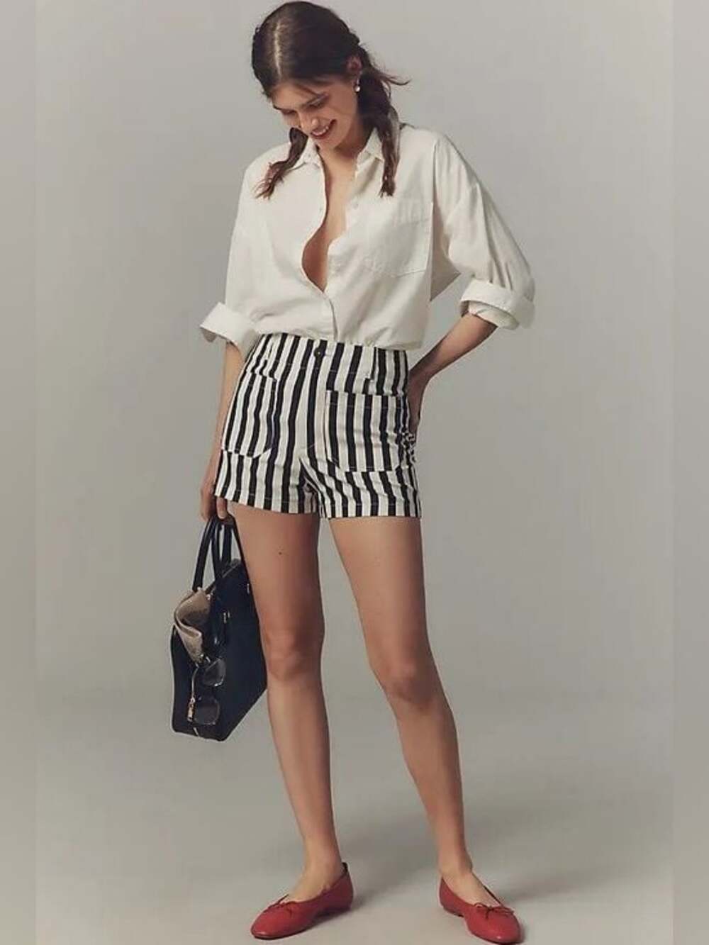 Striped Linen Shorts